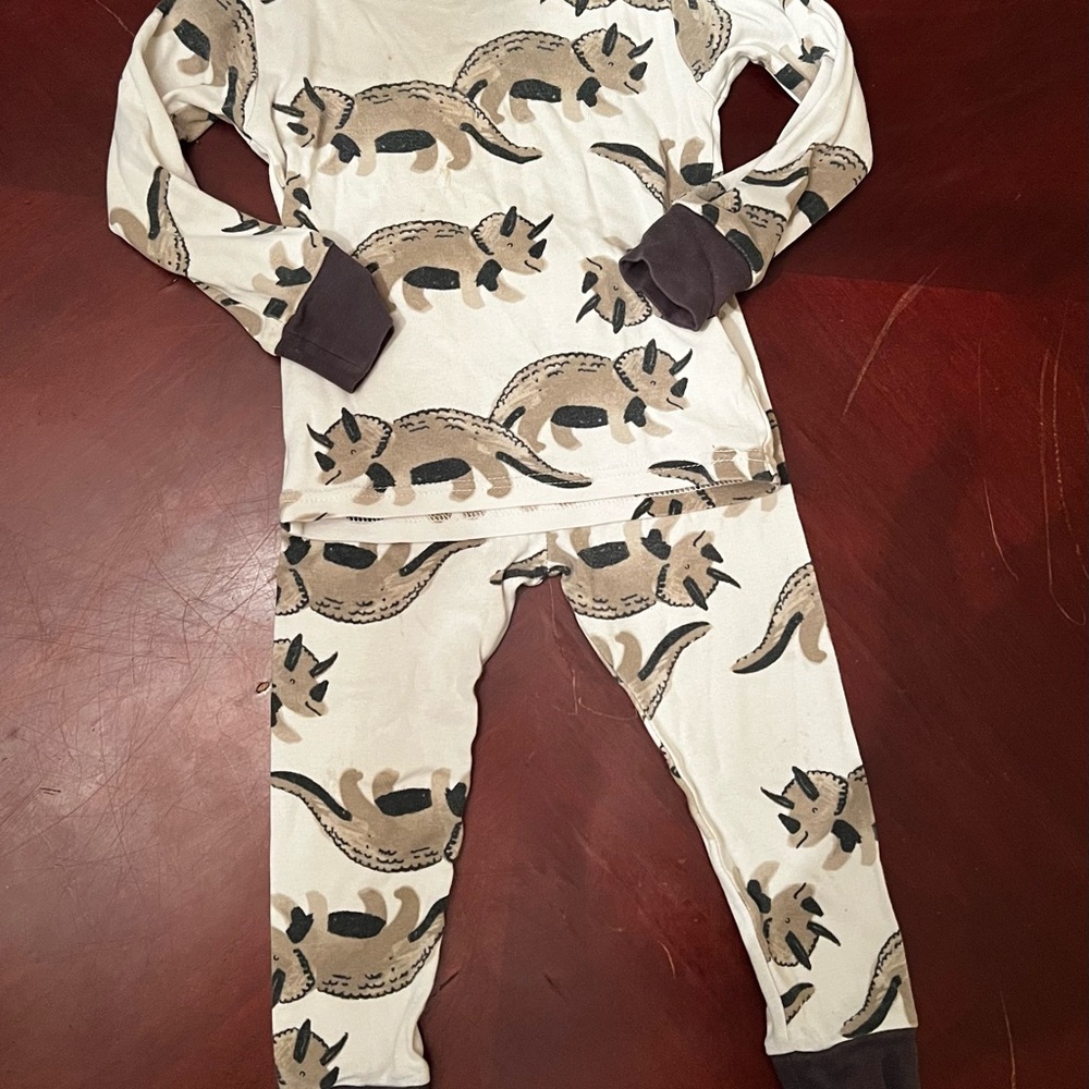 Carter's Cream Pajama Set with Dark Trim and Fox Motif